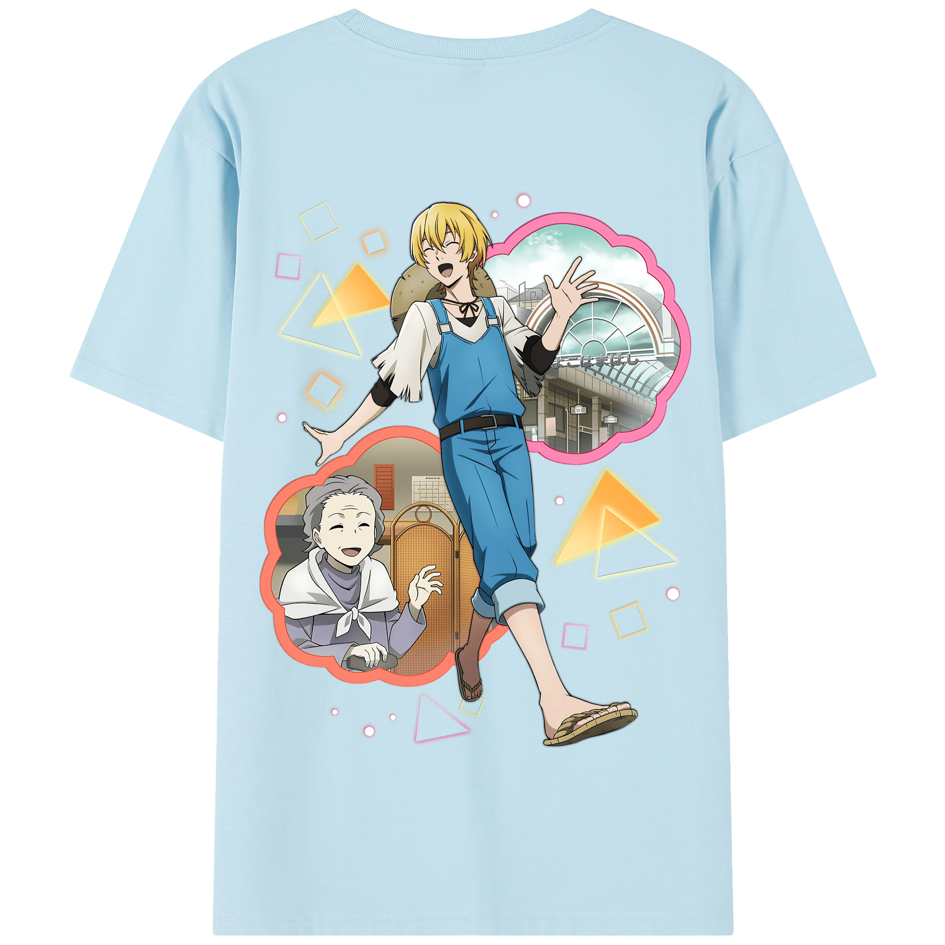 （画像用） 文豪ストレイドッグス Bungo Stray Dogs 綿100％半袖Tシャツ（背面プリント）